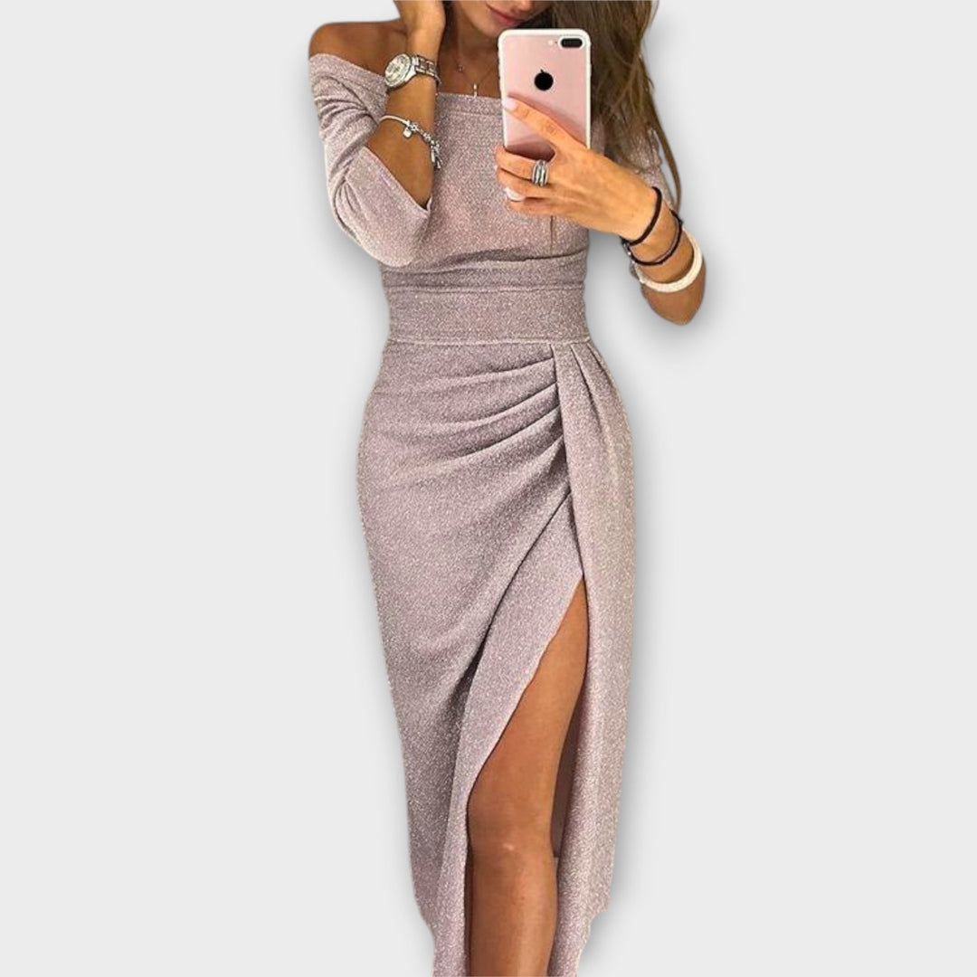 Minjee - Elegáns Vállpántos Ruha