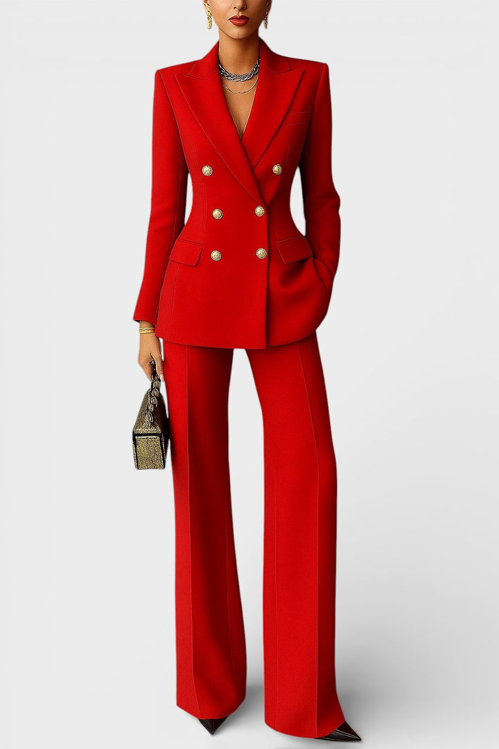 Kalyn – Kétsoros Blézer és Széles Szárú Nadrág