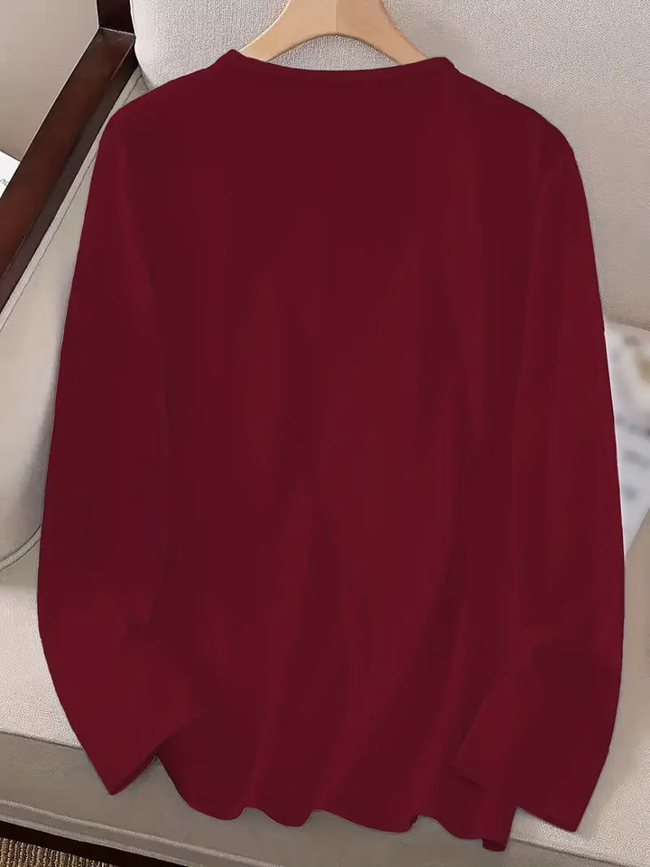 Odalina - Alkalmi Mosolygó Kacsintás Nyomtatott Póló