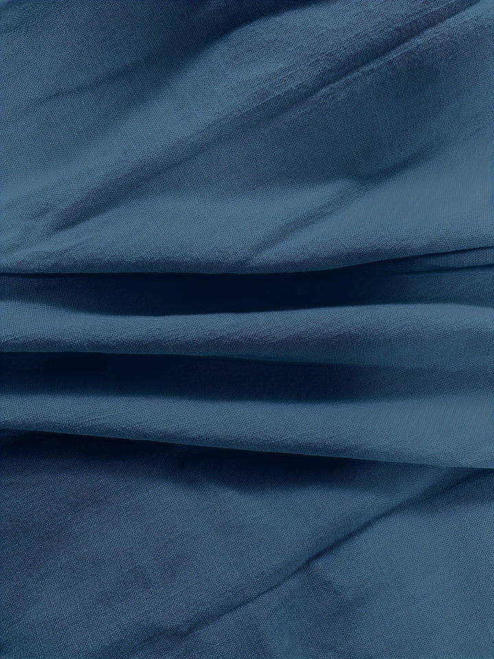 Priscilla - Hosszú Ujjú, V-Nyakú Blúz Gombos Elülső Résszel