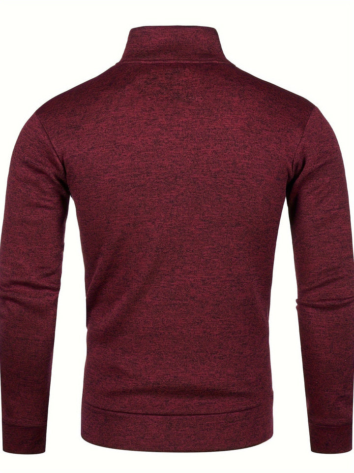 Grzegorz - Hosszú Ujjú Kötött Kabát Cipzárral