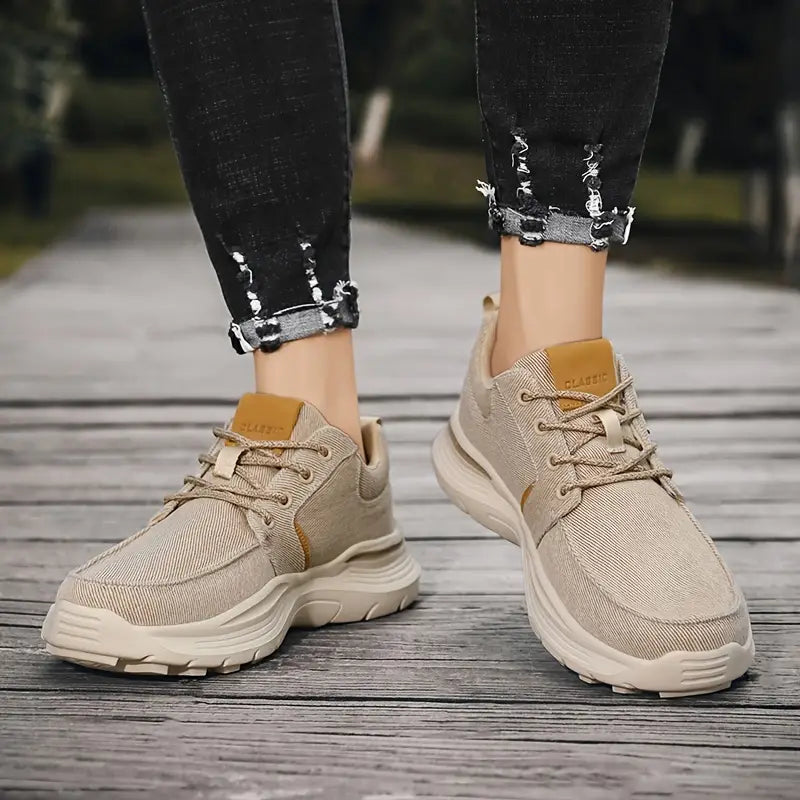 Keidean - Lélegző Vászon Cipőfűzős Tornacipő