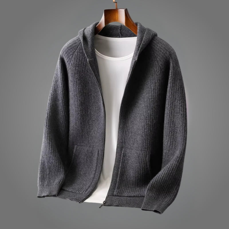 Romain - Kötött Kapucnis Pulóver Cipzárral