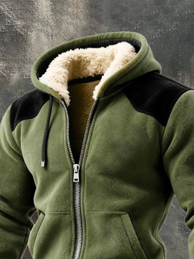 Lyon - Meleg Kapucnis Kabát Cipzárral