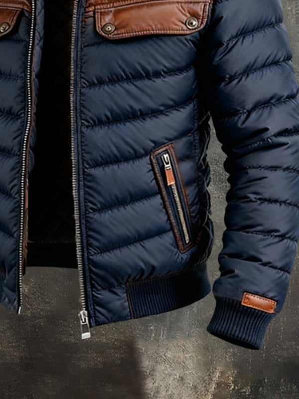 Patrice – Meleg Színű Blokkos Kültéri Kabát