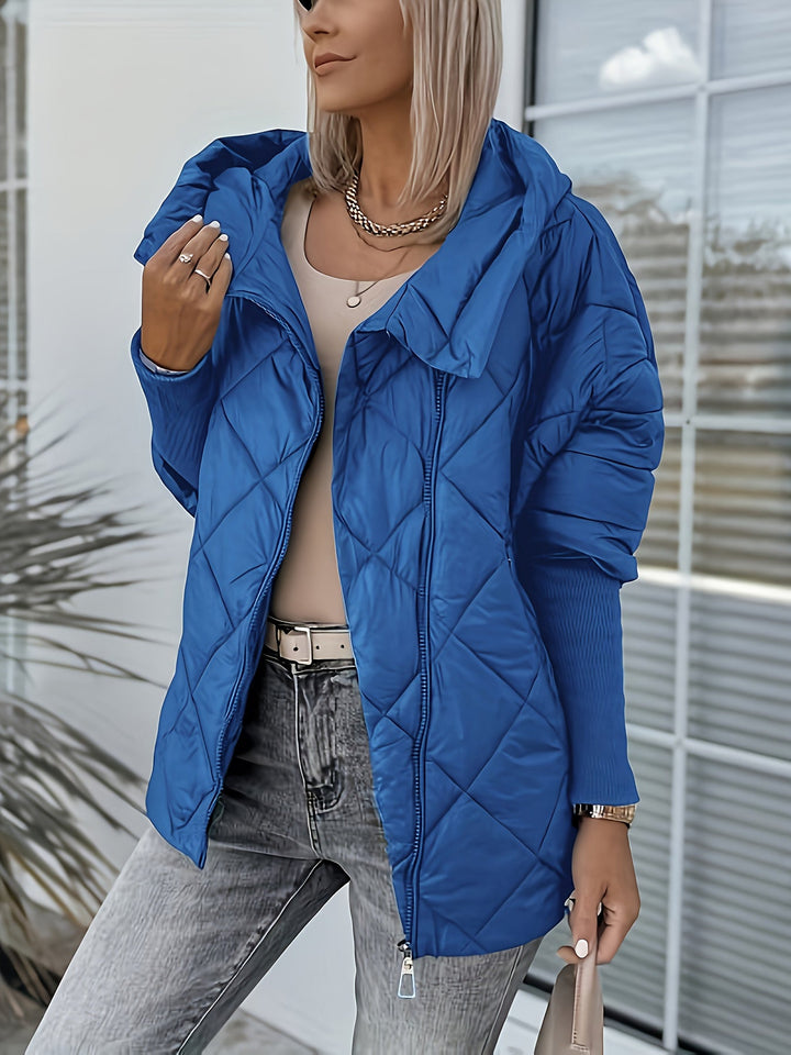 Ariantha - Steppelt Kapucnis Kabát Cipzárral