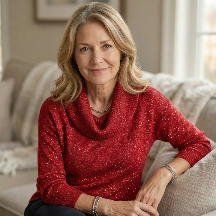 Ayelet - Puha Csillagmintás Garbó Pulóver