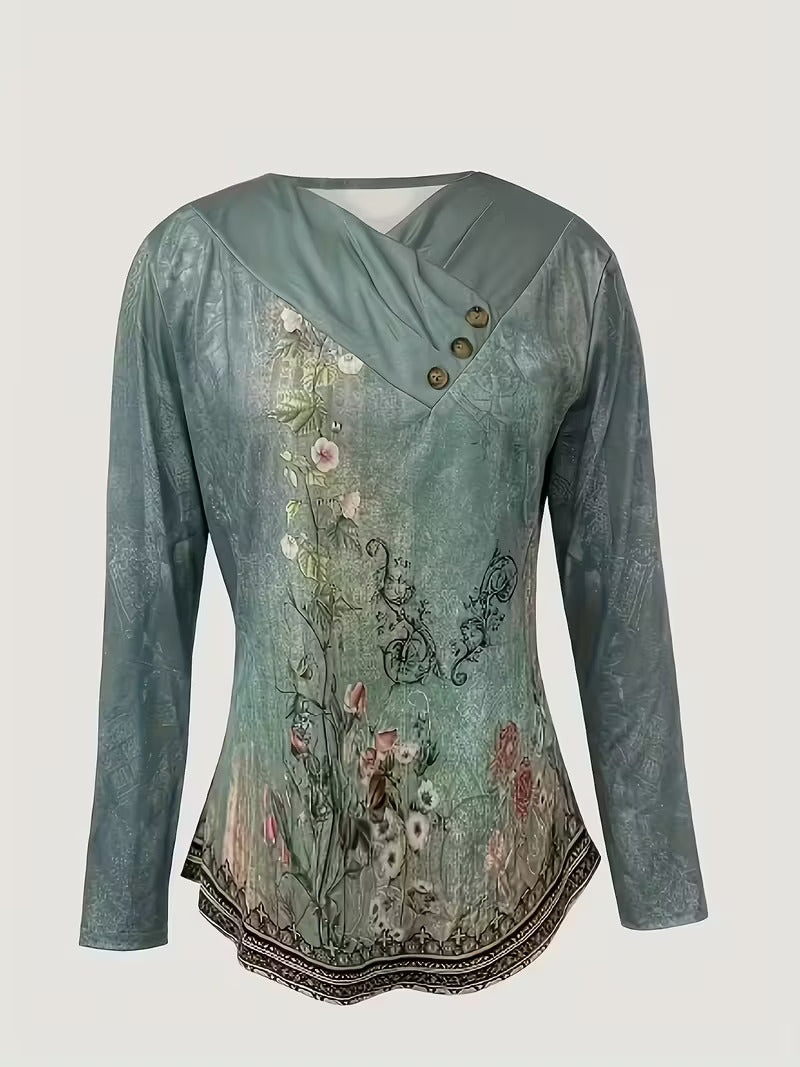 Dainora - Etnikai Stílusú Tatár Nyomtatott Mini Ruha