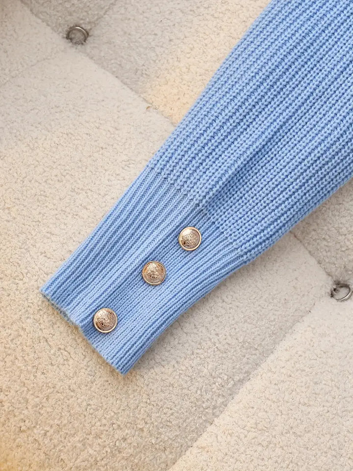 Carlotta – Elegáns Hosszú Ujjú Bordás Pulóver