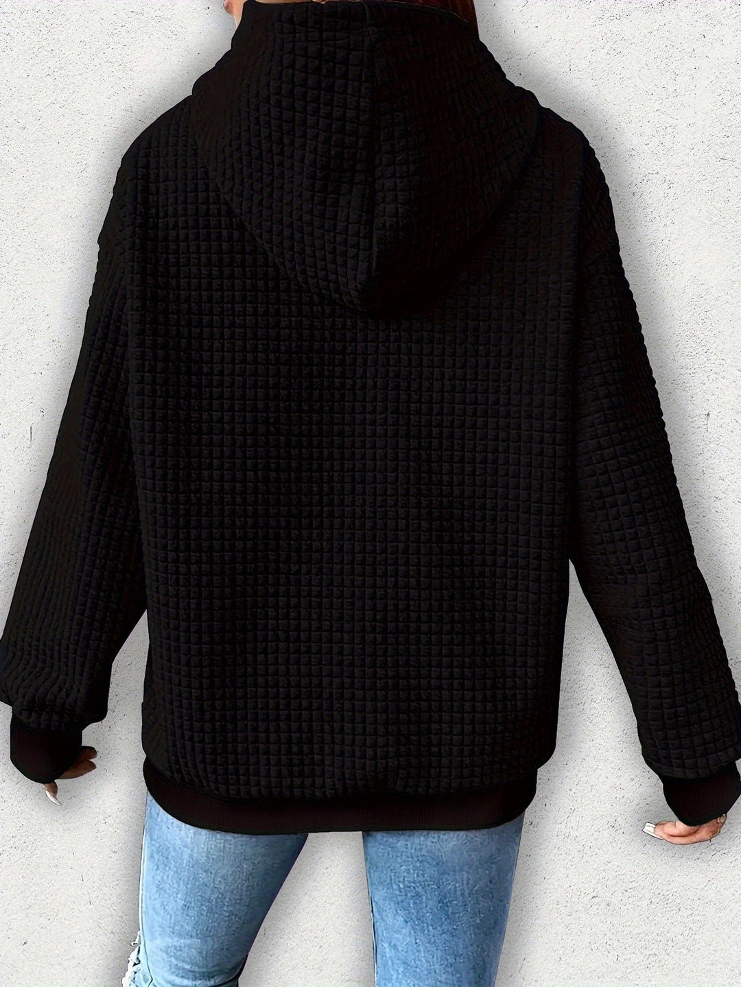 Urmela – Alkalmi Poliészter Kapucnis Pulóver Zsebekkel