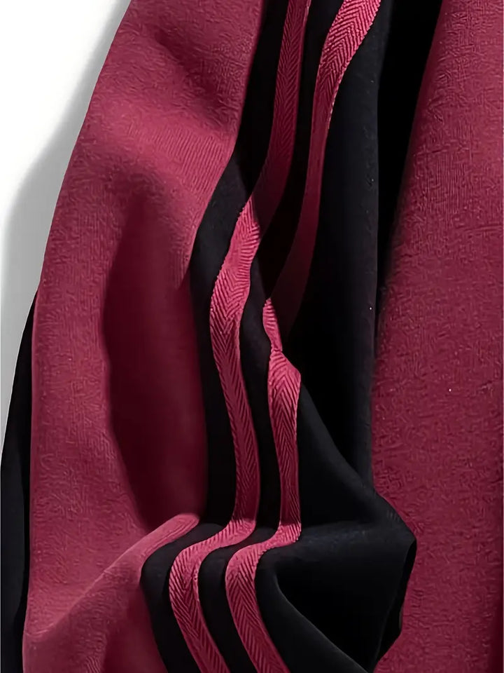 Maddox - Csíkos Ujjas, Kerek Nyakú Pulóver