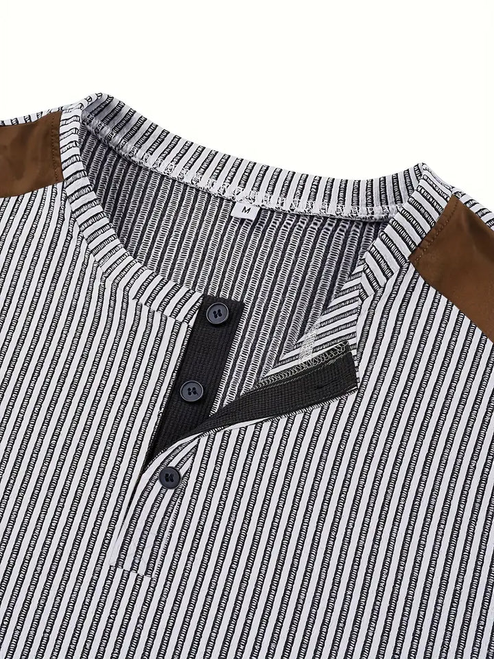 Cihan - Alkalmi Csíkos Kötött Ing