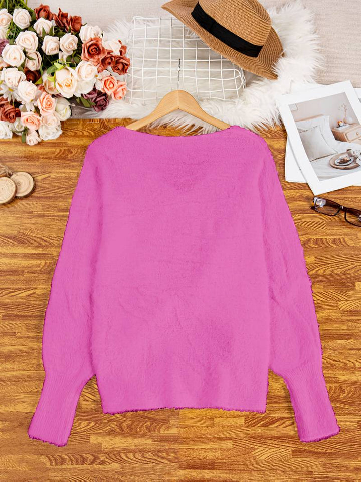 Callahan - Alkalmi Hosszú Ujjú Pulóver V-Nyakkivágással