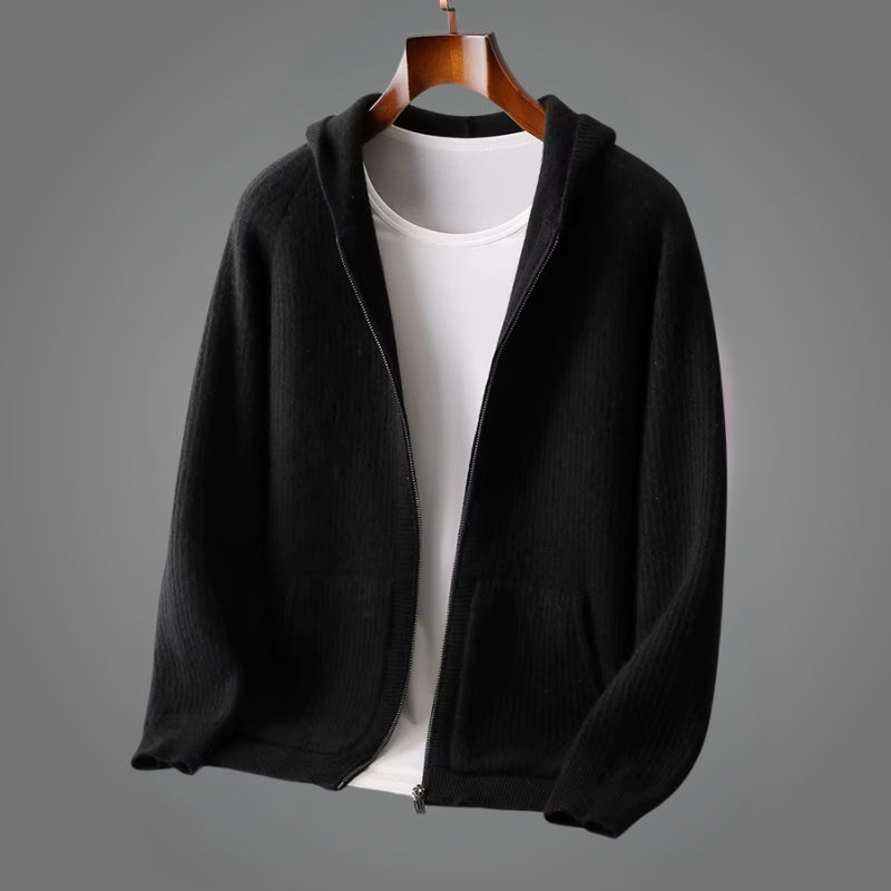 Romain - Kötött Kapucnis Pulóver Cipzárral