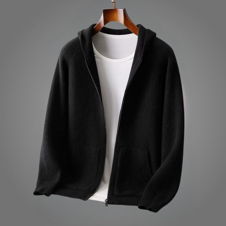 Romain - Kötött Kapucnis Pulóver Cipzárral