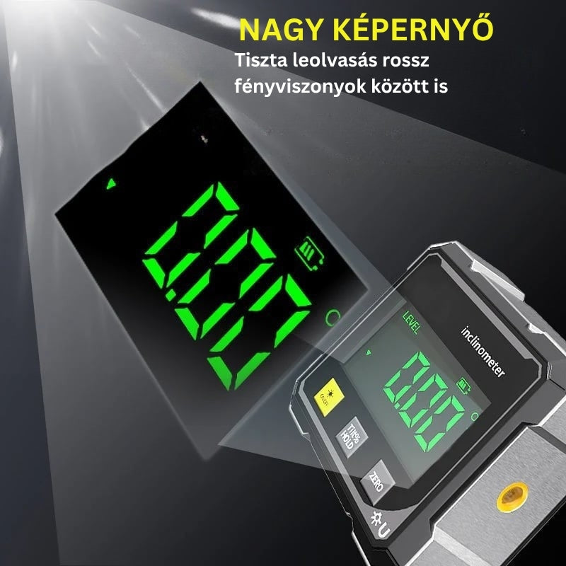 MagPro - 4 Oldalas Mágneses Digitális Szögmérő Lézerrel