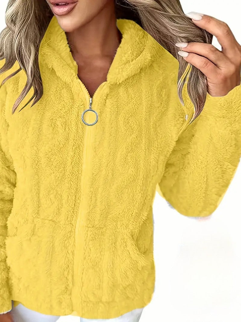 Ganka - Hosszú Ujjú Kapucnis Cipzár Pulóver