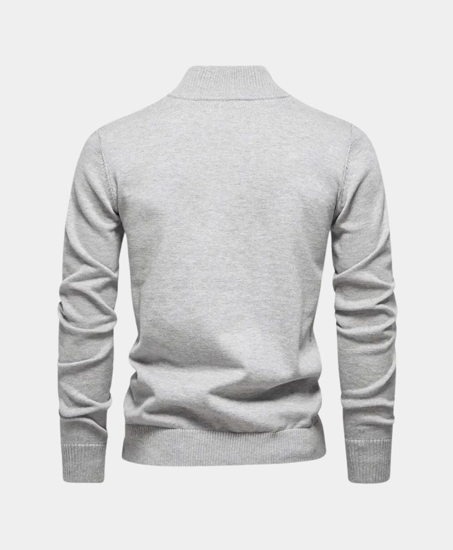 Stoyan - Félcipzáras Kötött Pulóver