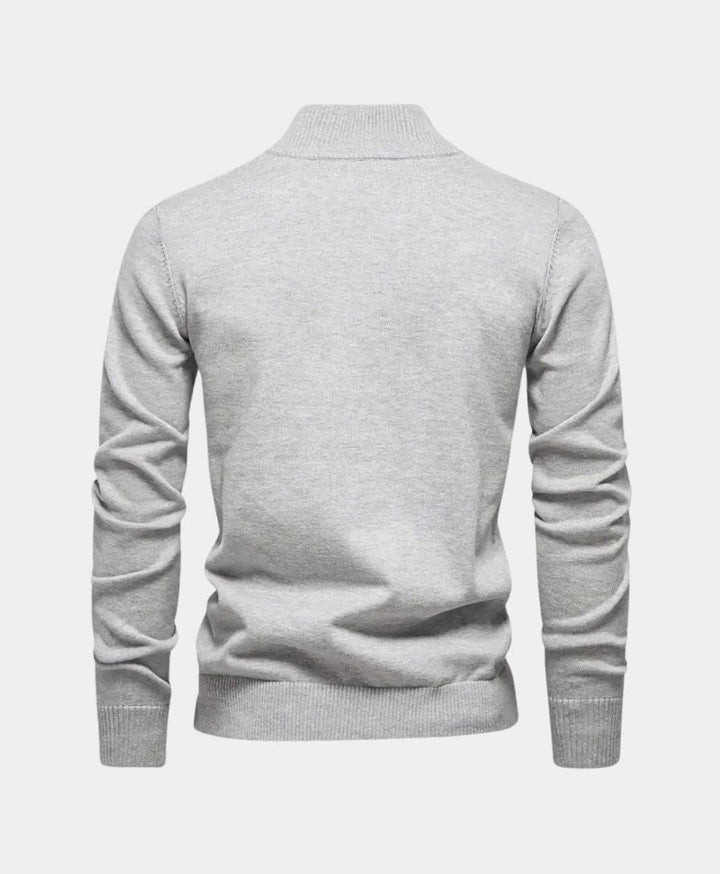 Stoyan - Félcipzáras Kötött Pulóver