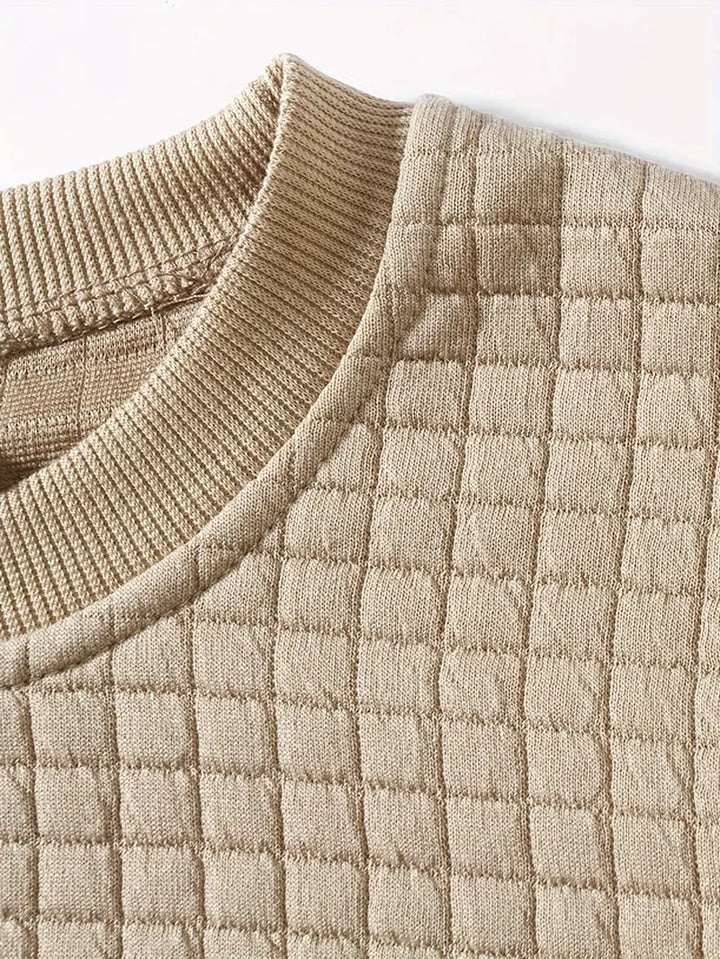 Andreas - Bohém Kockás Hosszú Ujjú Pulóver