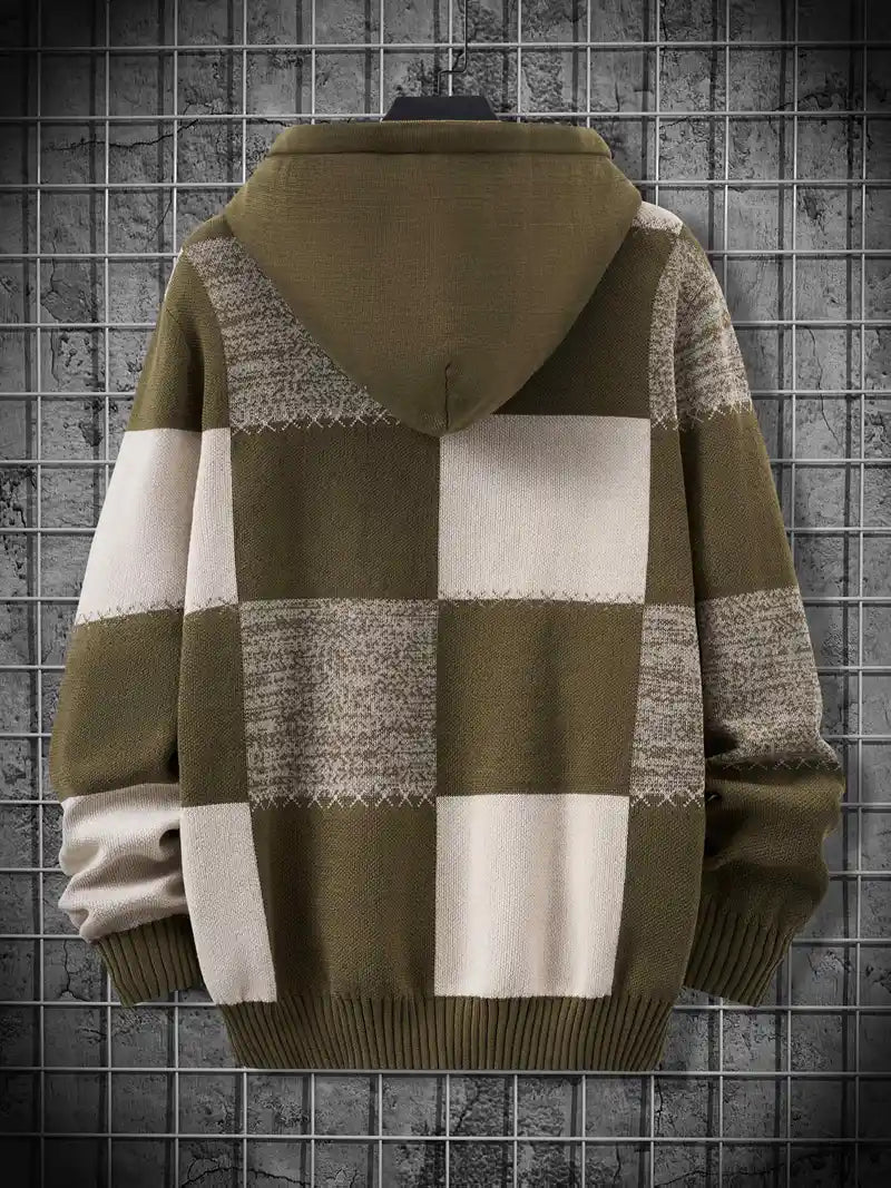 Donovan - Kényelmes Kötött Kapucnis Pulóver