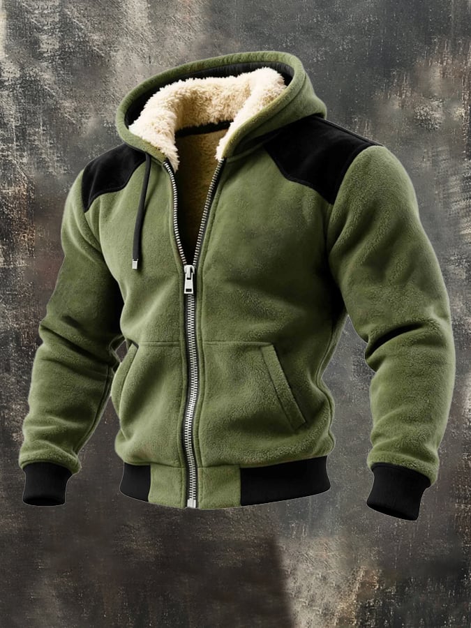 Lyon - Meleg Kapucnis Kabát Cipzárral