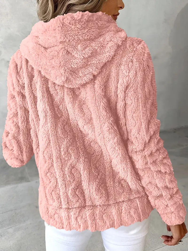 Ganka - Hosszú Ujjú Kapucnis Cipzár Pulóver