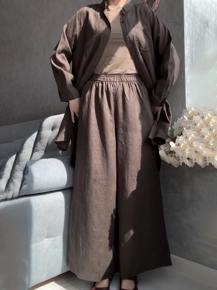 Darlene - Kényelmes Kétrészes Lenvászon Szett