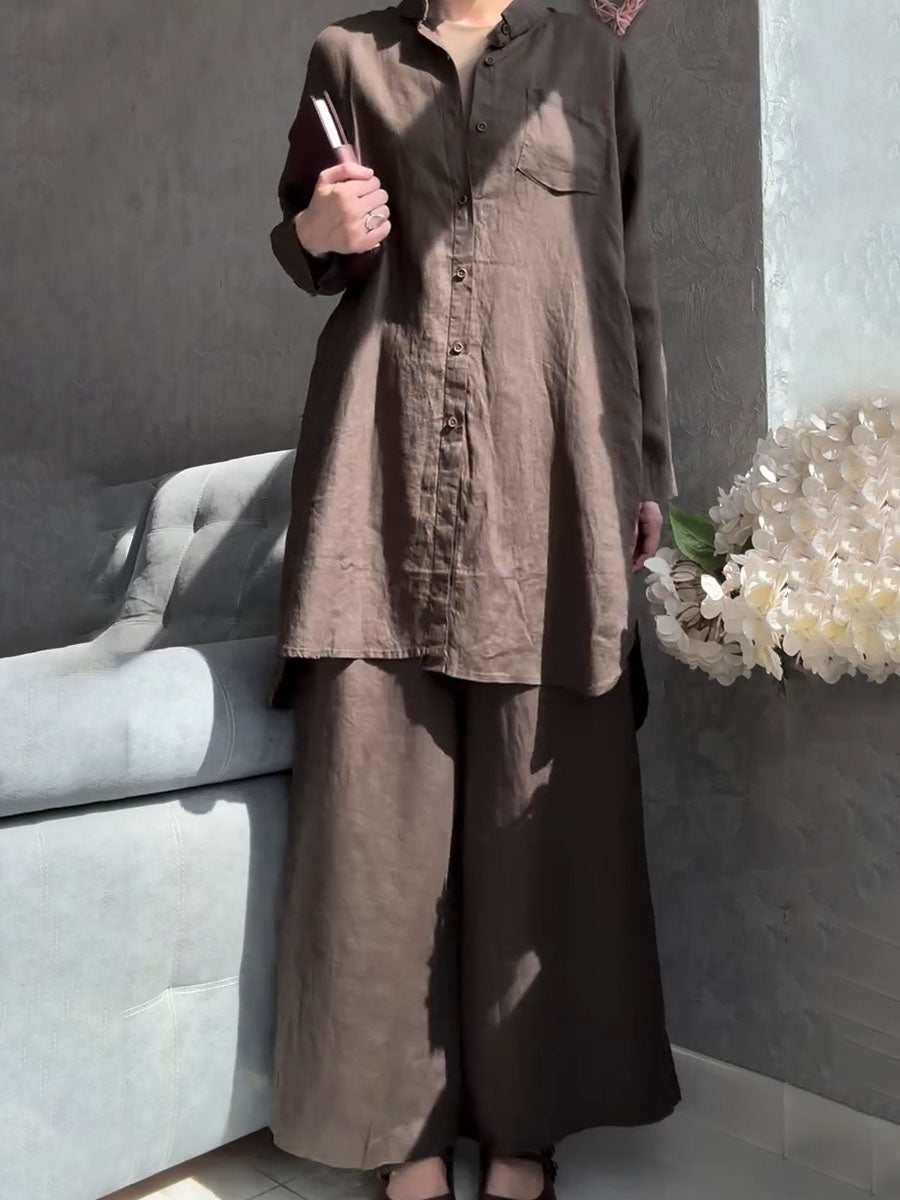 Darlene - Kényelmes Kétrészes Lenvászon Szett