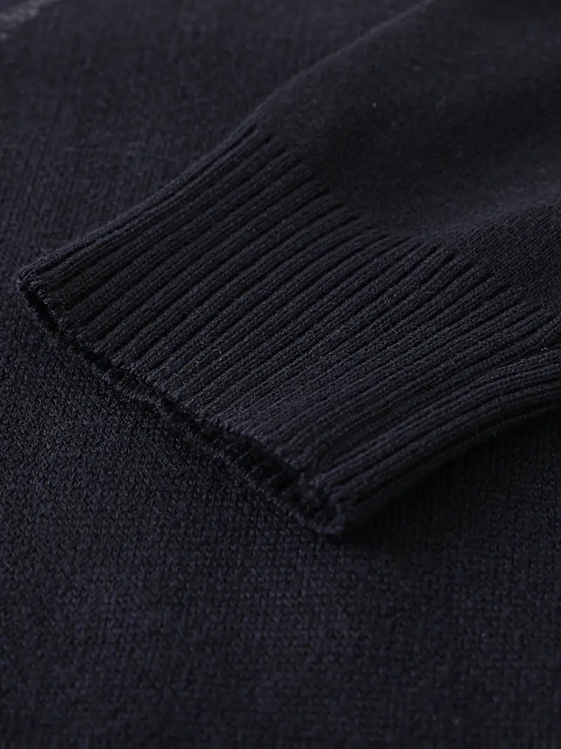 Yoann - Negyed Zipzáras Kötött Pulóver