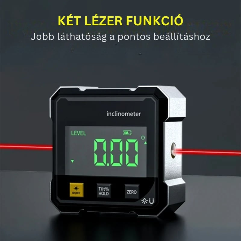 MagPro - 4 Oldalas Mágneses Digitális Szögmérő Lézerrel