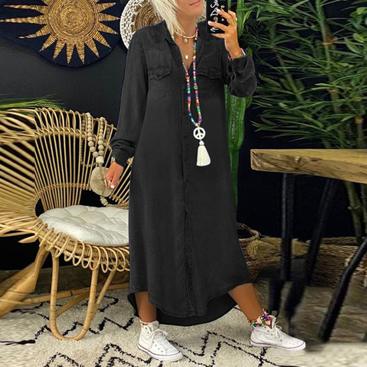 Dorota - Hosszú Ujjú Farmerruha