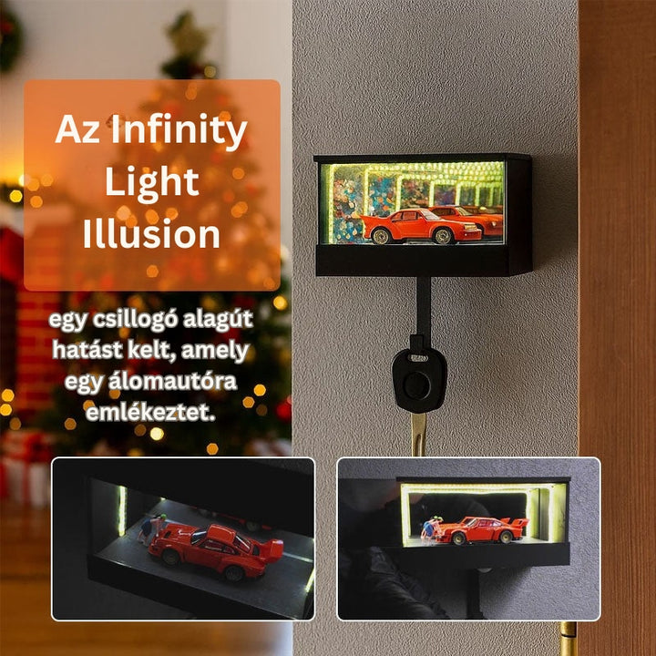 NeonMirror - Végtelen Garázs Kulcstartó