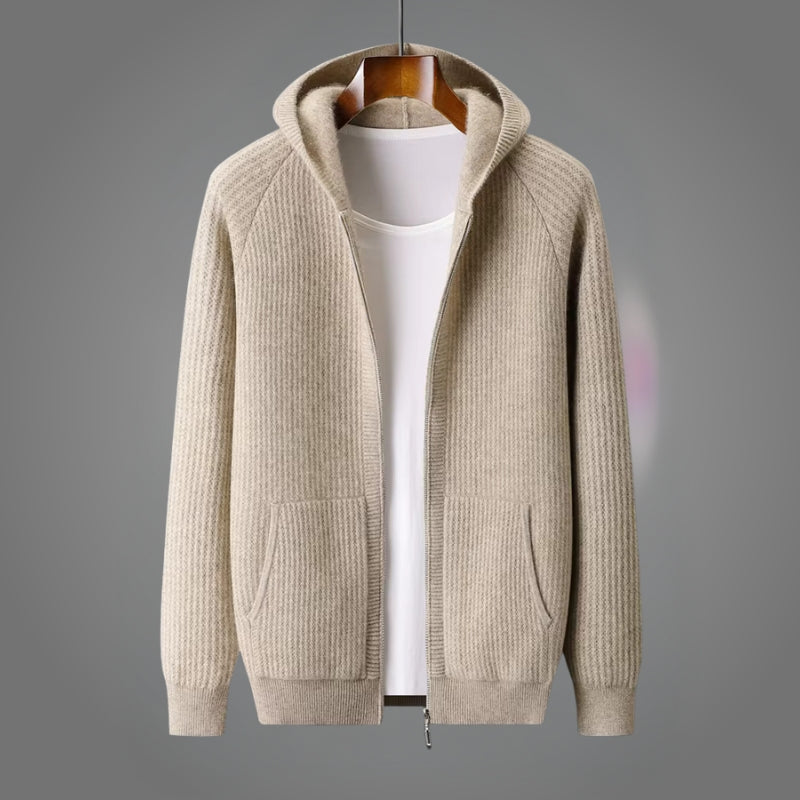 Romain - Kötött Kapucnis Pulóver Cipzárral