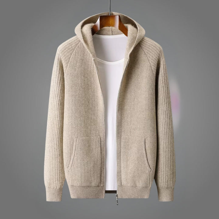 Romain - Kötött Kapucnis Pulóver Cipzárral