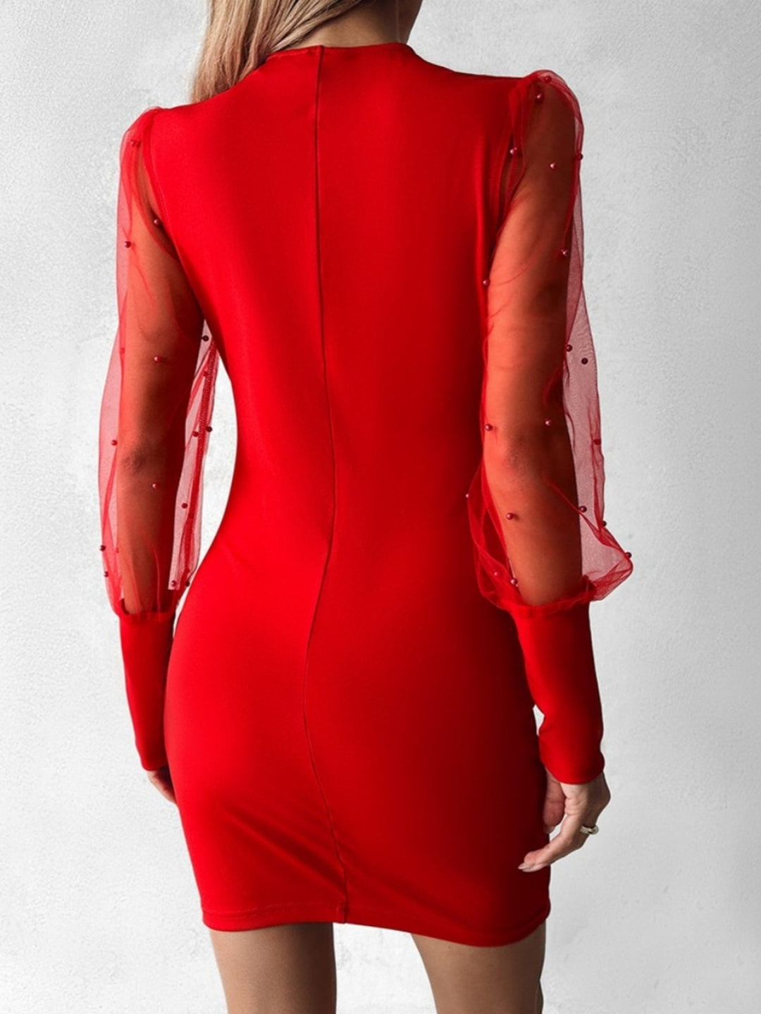 Yamato - Gyöngyös Redős Ruha Tüll Ujjakkal