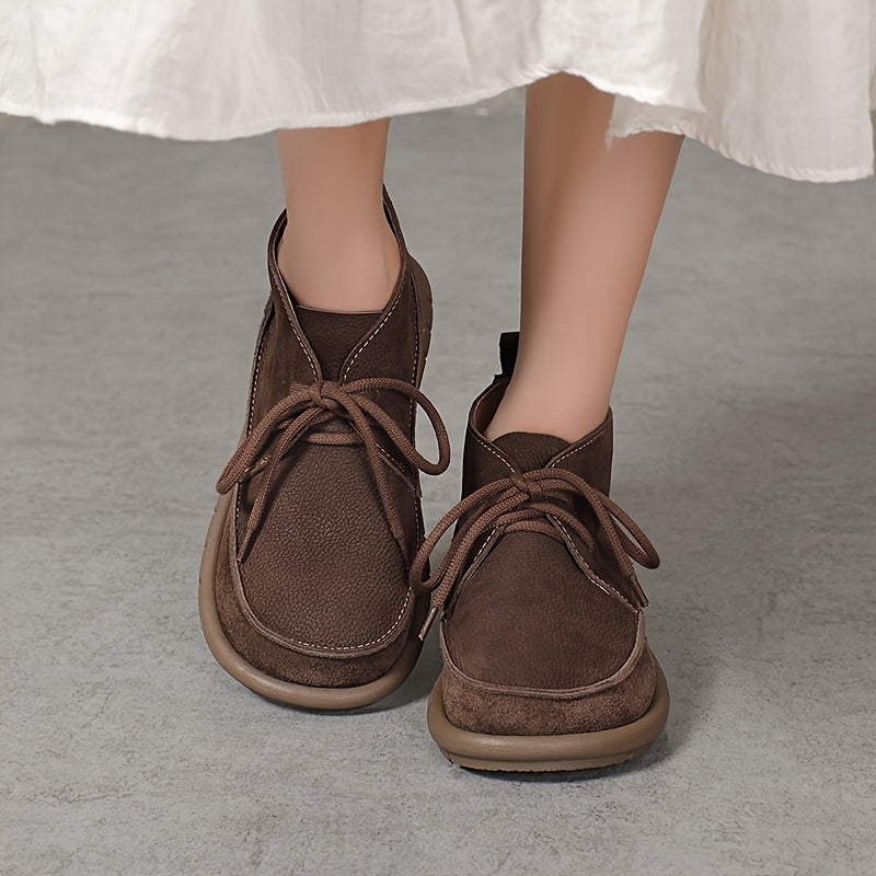 Lirinda - Bőr Bokacsizma Csipkés Felkötéssel