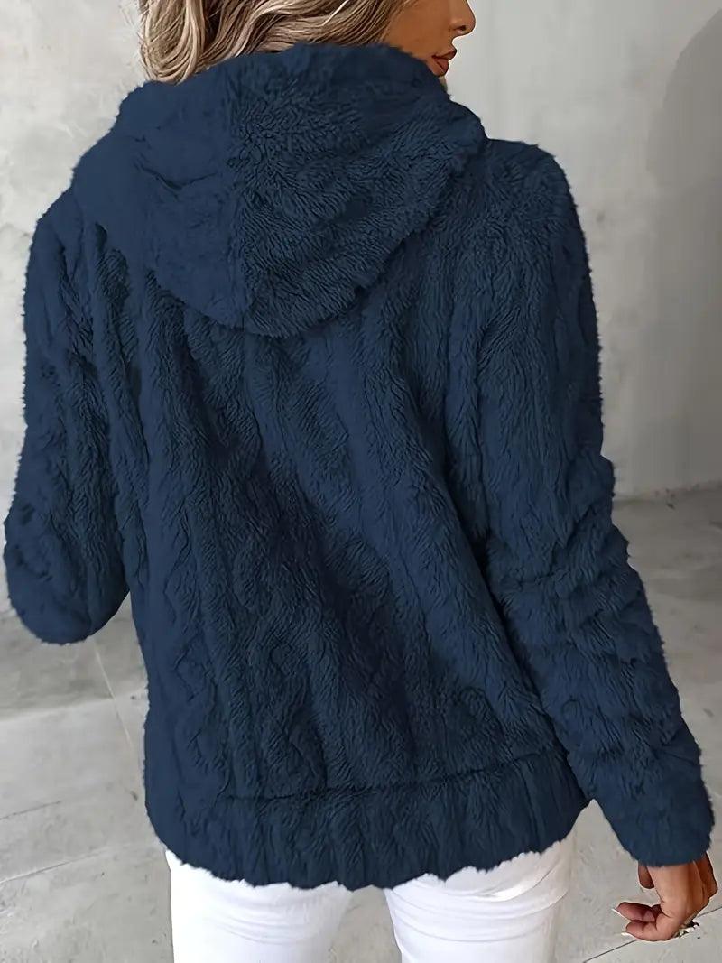 Ganka - Hosszú Ujjú Kapucnis Cipzár Pulóver