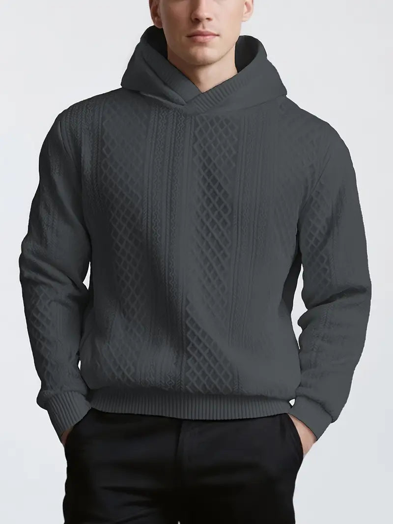 Karah - Hosszú Ujjú Kötött Kapucnis Pulóver