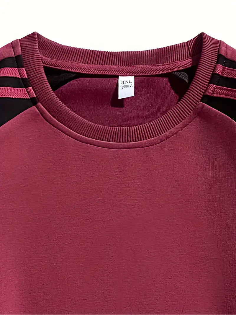 Maddox - Csíkos Ujjas, Kerek Nyakú Pulóver