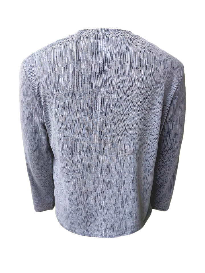 Usher - Karcsú Szabás  Hosszú Ujjú, V-Nyakú Póló