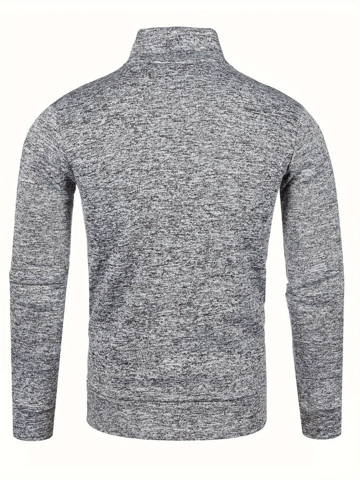 Grzegorz - Hosszú Ujjú Kötött Kabát Cipzárral