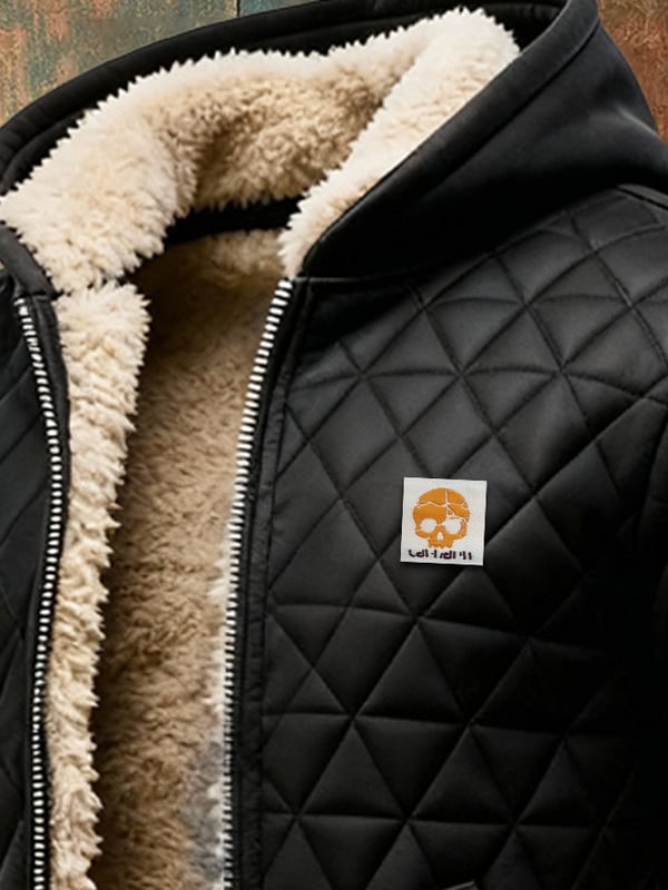 Jorginho - Kötött Rombuszmintás Outdoor Kabát