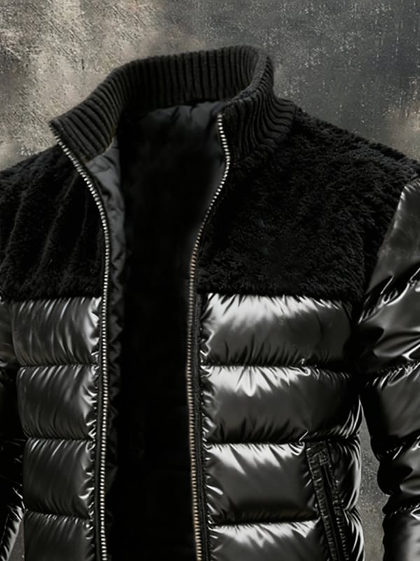 Maignan - Retro Meleg Plüss Patchwork Kültéri Kabát