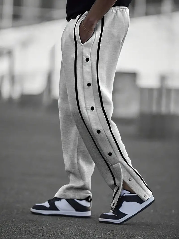 Mendis – Alkalmi Sportos Egyenes Szárú Nadrág Patentos Gombbal