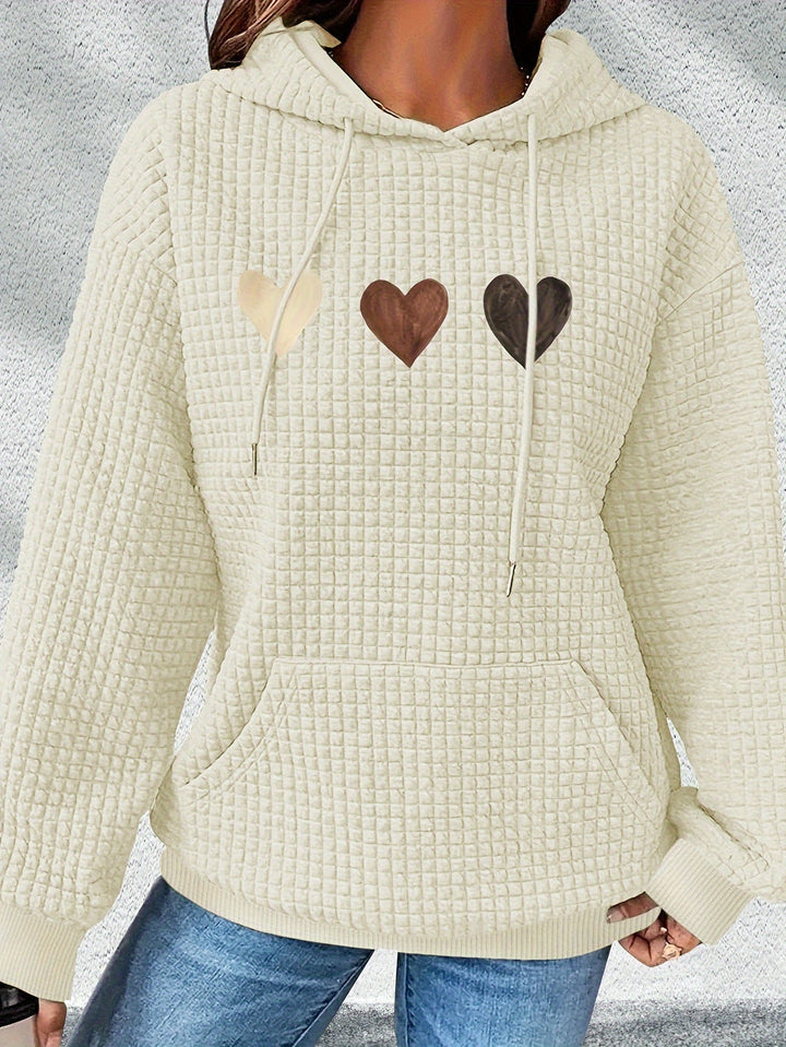 Urmela – Alkalmi Poliészter Kapucnis Pulóver Zsebekkel