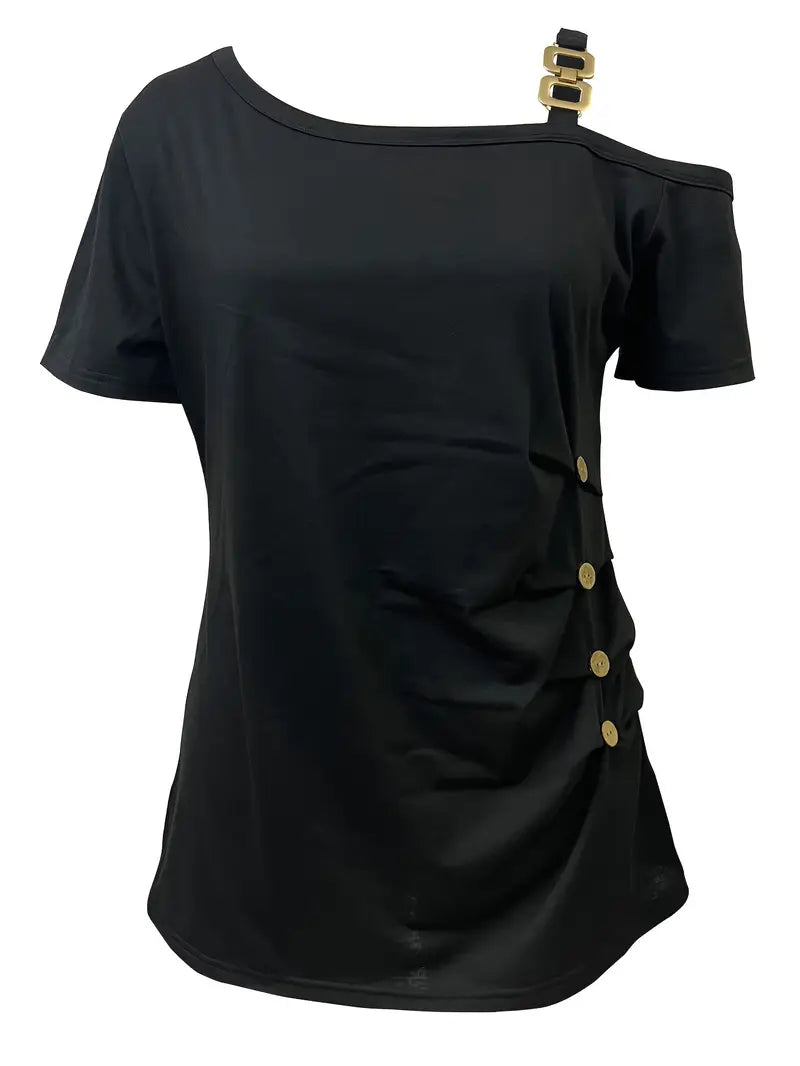 Ianthe - Stílusos Rövid Ujjú Póló