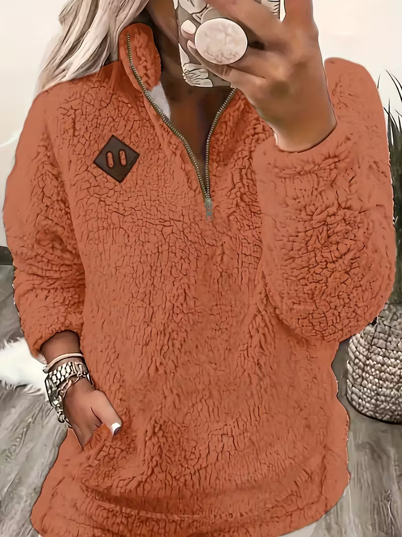 Humera - Elegáns Hosszú Ujjú Cipzáras Kabát