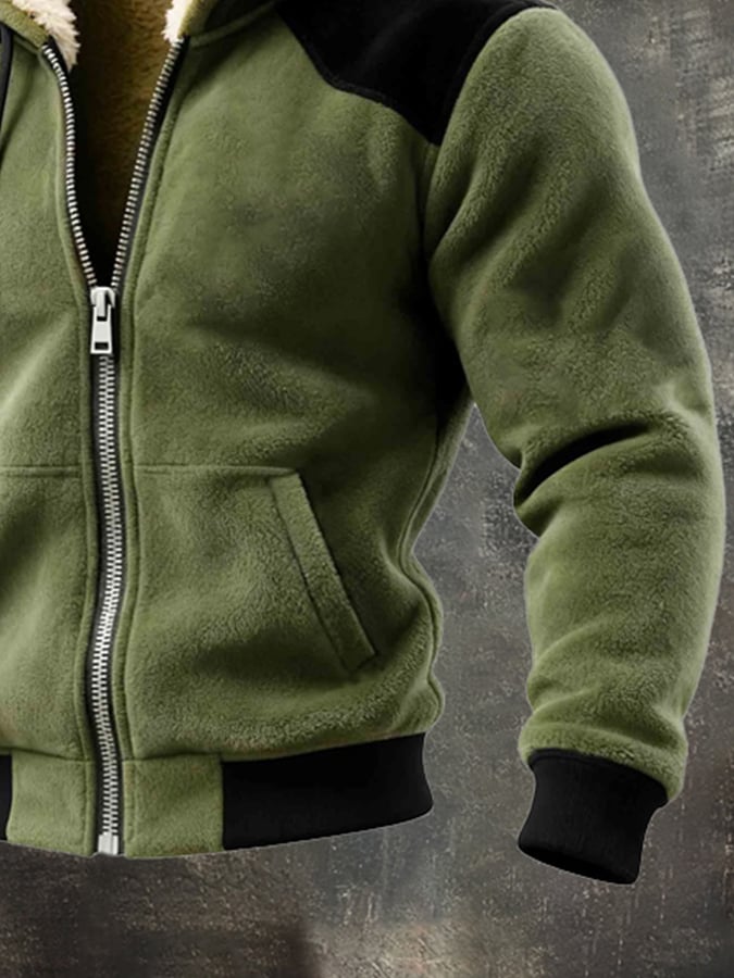 Lyon - Meleg Kapucnis Kabát Cipzárral