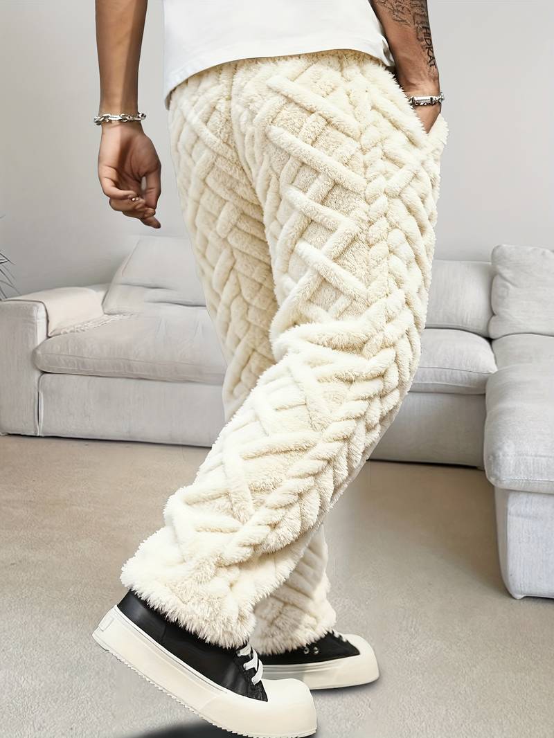 Zecharia - Geometrikus Mintás Nadrág Rugalmas Derékkal